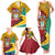 Guyana Republic Day Family Matching Tank Maxi Dress and Hawaiian Shirt Coat Of Arms Leopard Pattern - Wonder Print Shop