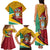 Guyana Republic Day Family Matching Tank Maxi Dress and Hawaiian Shirt Coat Of Arms Leopard Pattern - Wonder Print Shop