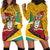 Guyana Republic Day Hoodie Dress Coat Of Arms Leopard Pattern - Wonder Print Shop