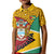 Guyana Republic Day Kid Polo Shirt Coat Of Arms Leopard Pattern - Wonder Print Shop