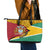 Guyana Republic Day Leather Tote Bag Coat Of Arms Leopard Pattern - Wonder Print Shop