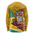 Guyana Republic Day Long Sleeve Shirt Coat Of Arms Leopard Pattern - Wonder Print Shop