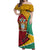 Guyana Republic Day Off Shoulder Maxi Dress Coat Of Arms Leopard Pattern - Wonder Print Shop