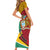 Guyana Republic Day Short Sleeve Bodycon Dress Coat Of Arms Leopard Pattern - Wonder Print Shop