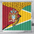 Guyana Republic Day Shower Curtain Coat Of Arms Leopard Pattern