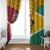 Guyana Republic Day Window Curtain Coat Of Arms Leopard Pattern - Wonder Print Shop