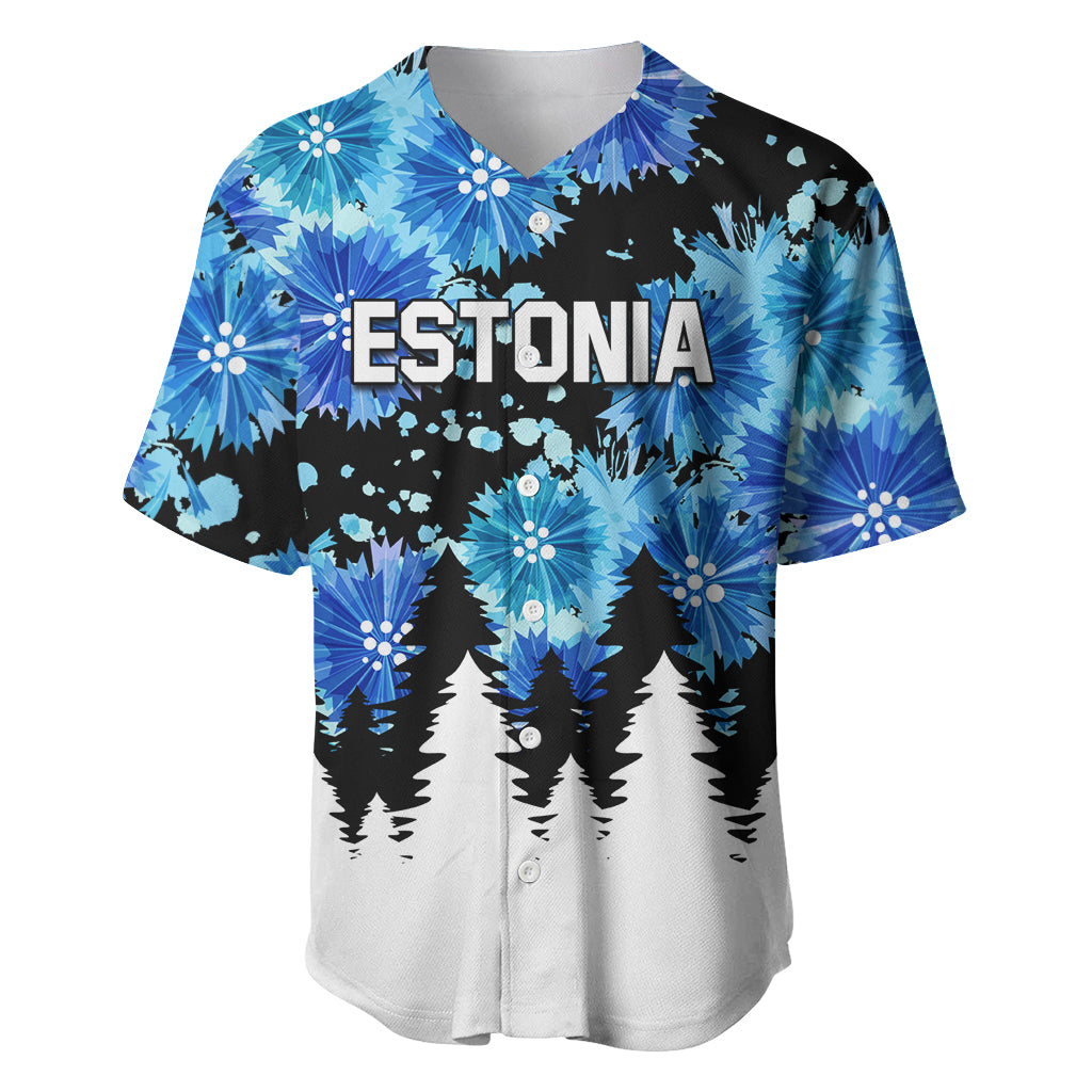 Estonia Independence Day Baseball Jersey Cornflower Unique Style - Wonder Print Shop