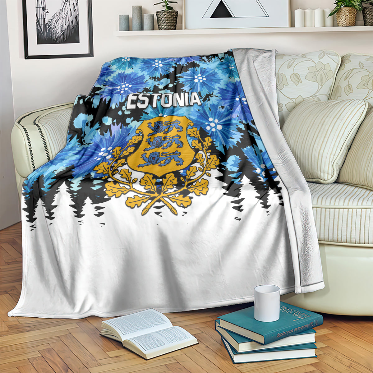 Estonia Independence Day Blanket Cornflower Unique Style