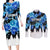 Estonia Independence Day Couples Matching Long Sleeve Bodycon Dress and Long Sleeve Button Shirt Cornflower Unique Style - Wonder Print Shop