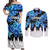 Estonia Independence Day Couples Matching Off Shoulder Maxi Dress and Long Sleeve Button Shirt Cornflower Unique Style - Wonder Print Shop