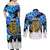 Estonia Independence Day Couples Matching Off Shoulder Maxi Dress and Long Sleeve Button Shirt Cornflower Unique Style - Wonder Print Shop