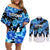 Estonia Independence Day Couples Matching Off Shoulder Short Dress and Long Sleeve Button Shirt Cornflower Unique Style - Wonder Print Shop