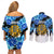 Estonia Independence Day Couples Matching Off Shoulder Short Dress and Long Sleeve Button Shirt Cornflower Unique Style - Wonder Print Shop