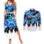 Estonia Independence Day Couples Matching Summer Maxi Dress and Long Sleeve Button Shirt Cornflower Unique Style - Wonder Print Shop