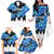 Estonia Independence Day Family Matching Off Shoulder Long Sleeve Dress and Hawaiian Shirt Cornflower Unique Style - Wonder Print Shop