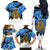 Estonia Independence Day Family Matching Off Shoulder Long Sleeve Dress and Hawaiian Shirt Cornflower Unique Style - Wonder Print Shop