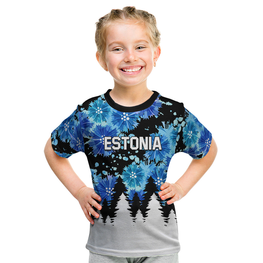 Estonia Independence Day Kid T Shirt Cornflower Unique Style - Wonder Print Shop