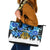 Estonia Independence Day Leather Tote Bag Cornflower Unique Style - Wonder Print Shop