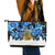 Estonia Independence Day Leather Tote Bag Cornflower Unique Style - Wonder Print Shop