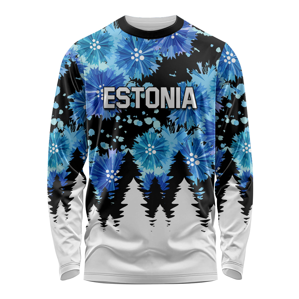 Estonia Independence Day Long Sleeve Shirt Cornflower Unique Style - Wonder Print Shop