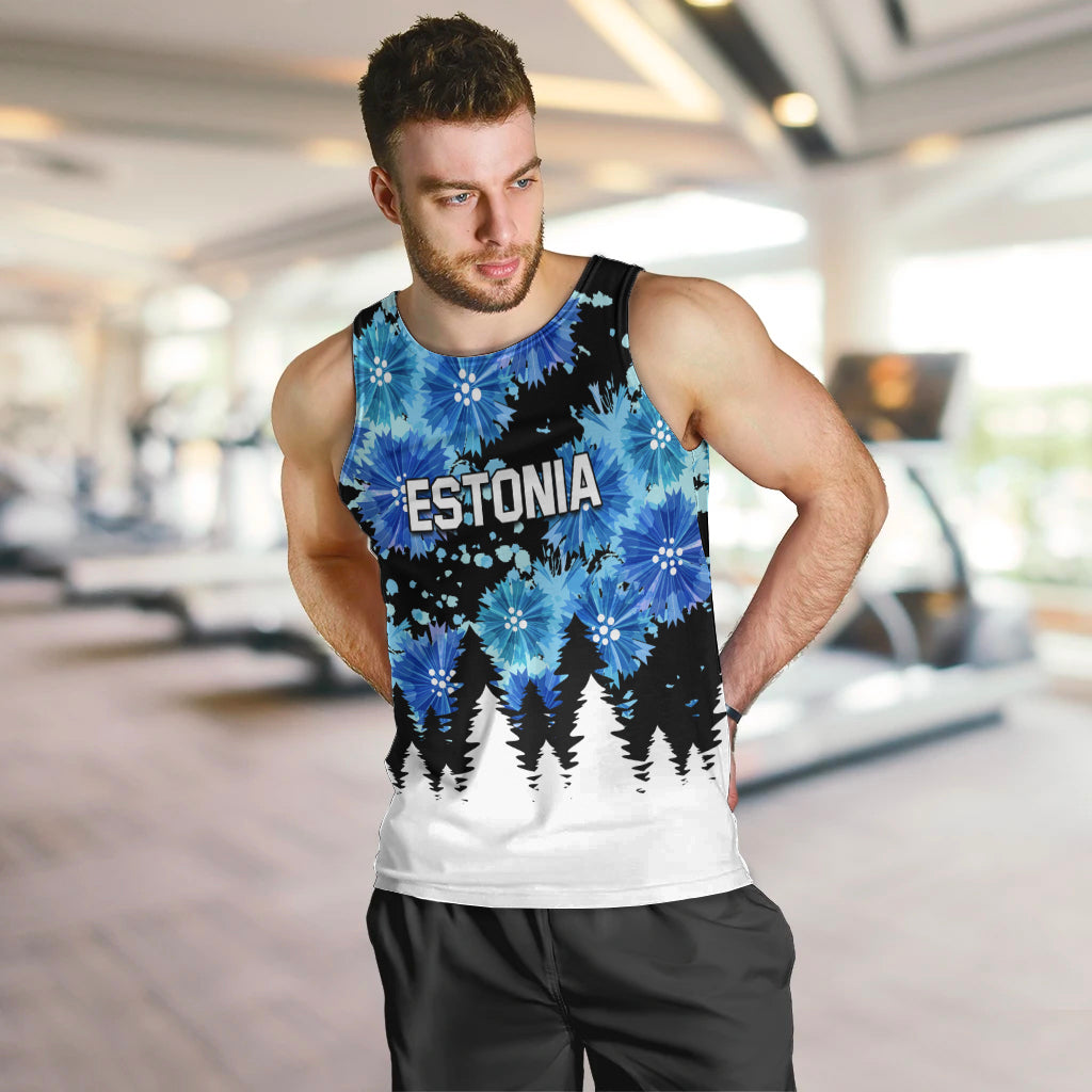 Estonia Independence Day Men Tank Top Cornflower Unique Style - Wonder Print Shop