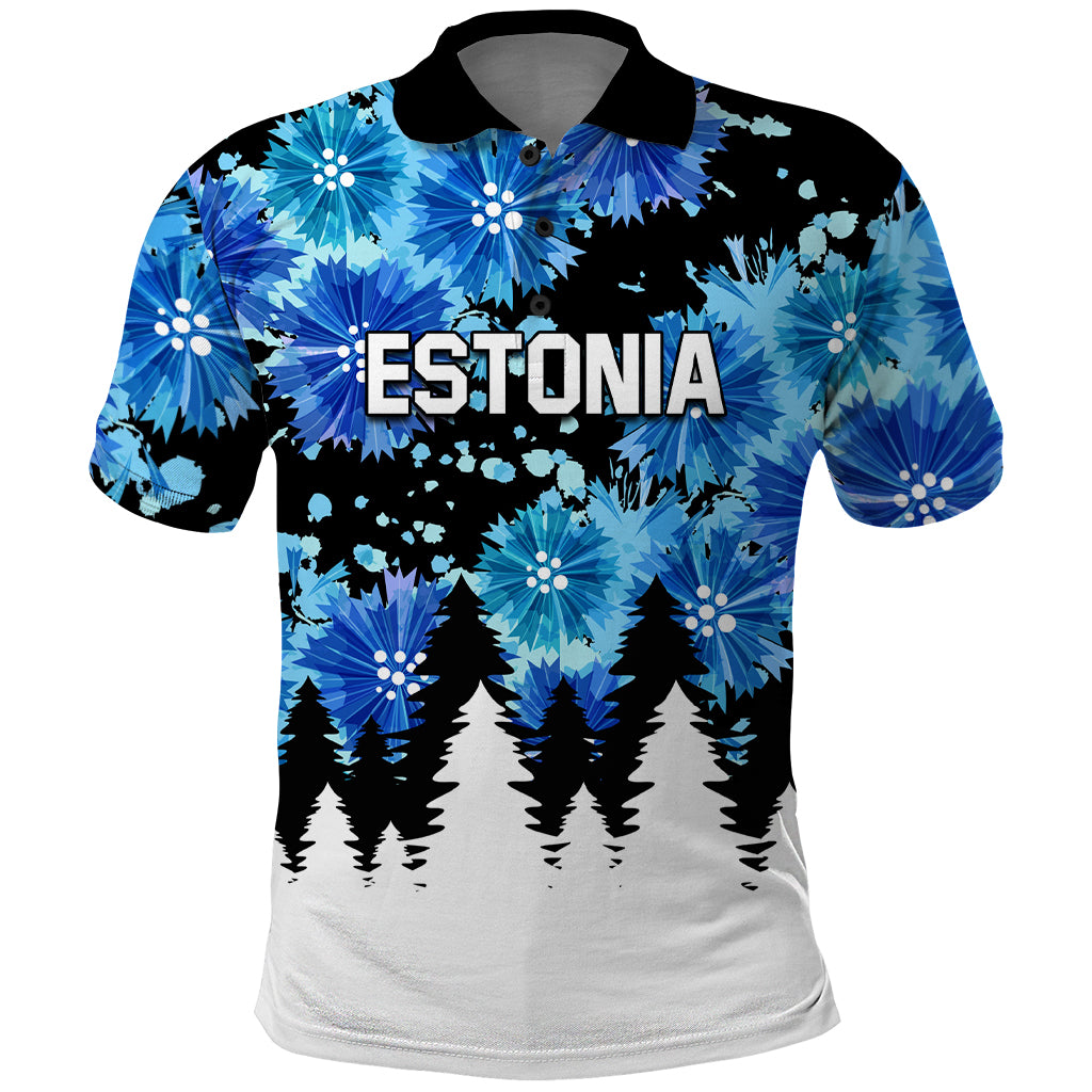 Estonia Independence Day Polo Shirt Cornflower Unique Style - Wonder Print Shop