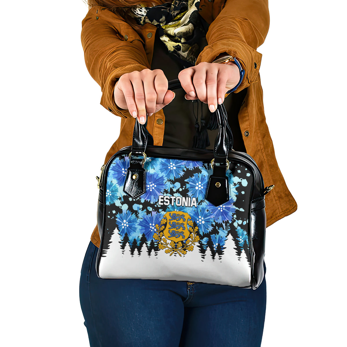 Estonia Independence Day Shoulder Handbag Cornflower Unique Style