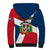 Dominican Republic Independence Day Sherpa Hoodie Coat Of Arms Flag Style - Wonder Print Shop