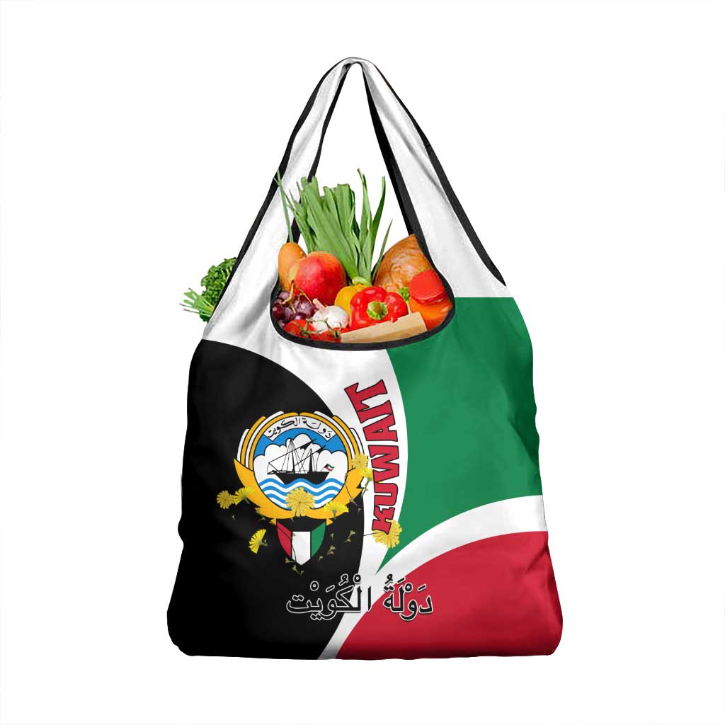 Kuwait National Day Grocery Bag Kuwayt Coat Of Arms Arfaj Flower