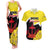 Brunei Darussalam National Day Couples Matching Tank Maxi Dress and Hawaiian Shirt Coat Of Arms Simpor Flower - Wonder Print Shop