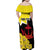 Brunei Darussalam National Day Family Matching Off Shoulder Maxi Dress and Hawaiian Shirt Coat Of Arms Simpor Flower - Wonder Print Shop