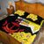 Brunei Darussalam National Day Quilt Bed Set Coat Of Arms Simpor Flower