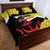 Brunei Darussalam National Day Quilt Bed Set Coat Of Arms Simpor Flower