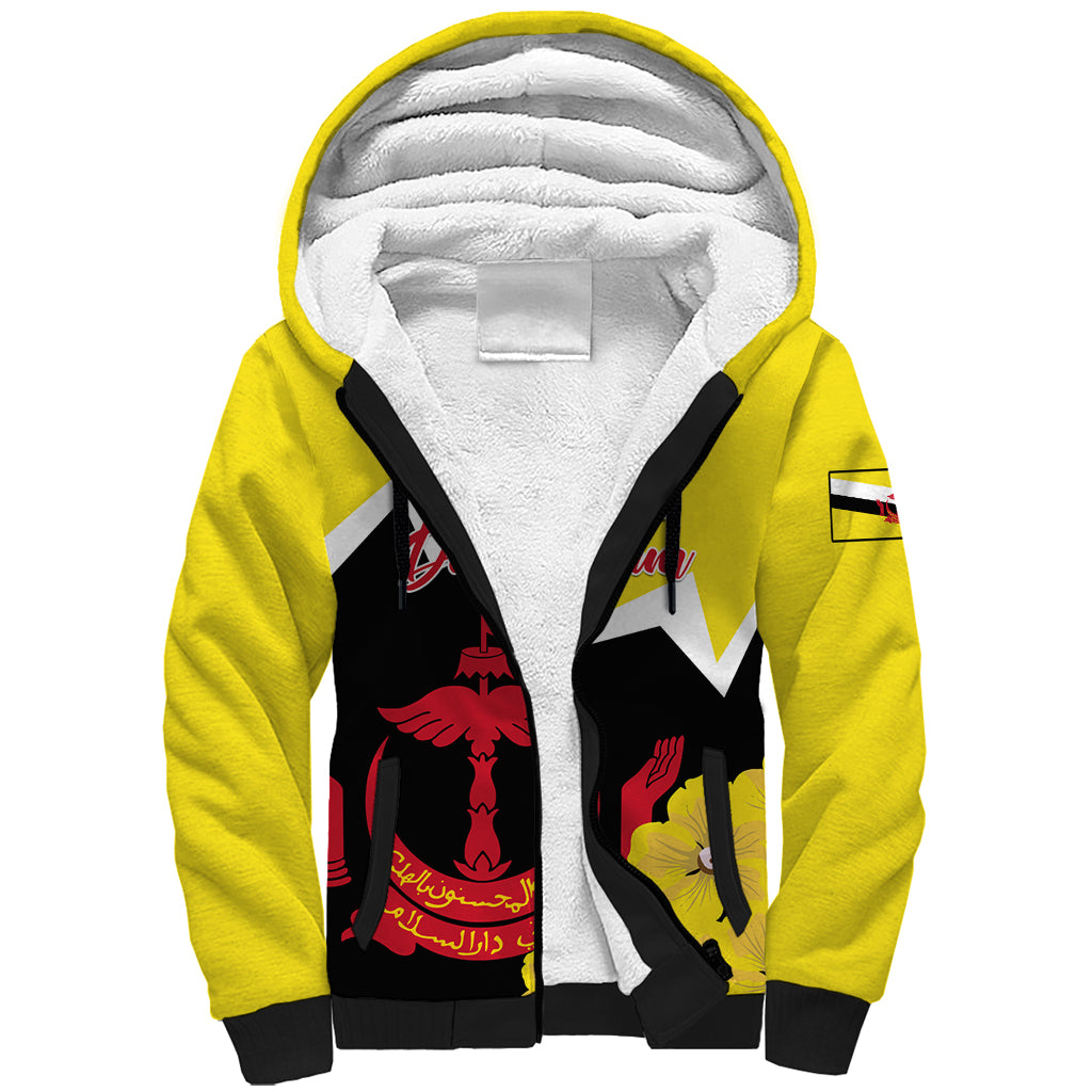 brunei-darussalam-national-day-sherpa-hoodie-coat-of-arms-simpor-flower