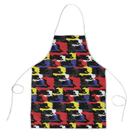 Haiti Map Camouflage Colorful Apron - Wonder Print Shop