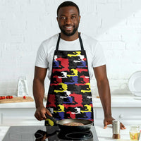 Haiti Map Camouflage Colorful Apron - Wonder Print Shop