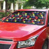 Haiti Map Camouflage Colorful Auto Sun Shade - Wonder Print Shop