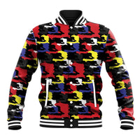 Haiti Map Camouflage Colorful Baseball Jacket - Wonder Print Shop