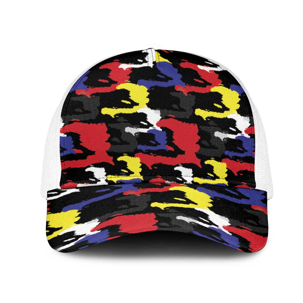 Haiti Map Camouflage Colorful Baseball Net Cap - Wonder Print Shop