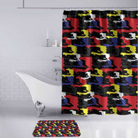 Haiti Map Camouflage Colorful Bathroom Set - Wonder Print Shop