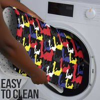 Haiti Map Camouflage Colorful Bathroom Set - Wonder Print Shop