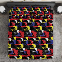 Haiti Map Camouflage Colorful Bedding Set - Wonder Print Shop