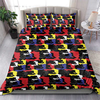 Haiti Map Camouflage Colorful Bedding Set - Wonder Print Shop