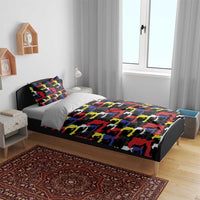 Haiti Map Camouflage Colorful Bedding Set - Wonder Print Shop