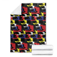 Haiti Map Camouflage Colorful Blanket - Wonder Print Shop