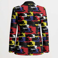 Haiti Map Camouflage Colorful Blazer - Wonder Print Shop