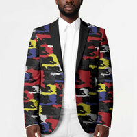 Haiti Map Camouflage Colorful Blazer - Wonder Print Shop