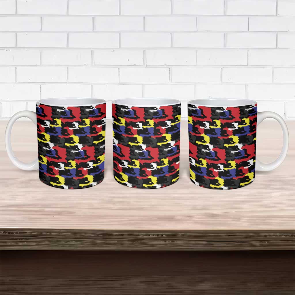Haiti Map Camouflage Colorful Ceramic Mug - Wonder Print Shop