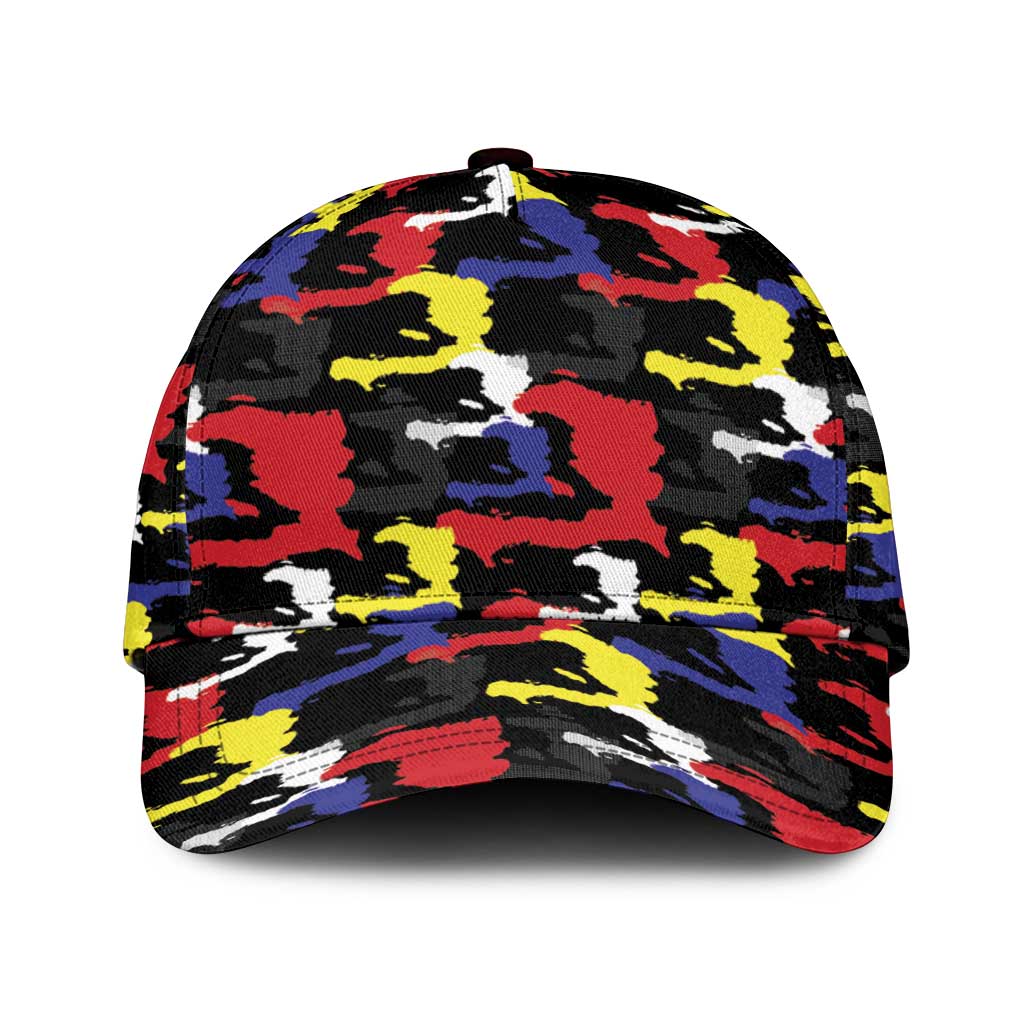 Haiti Map Camouflage Colorful Classic Cap - Wonder Print Shop