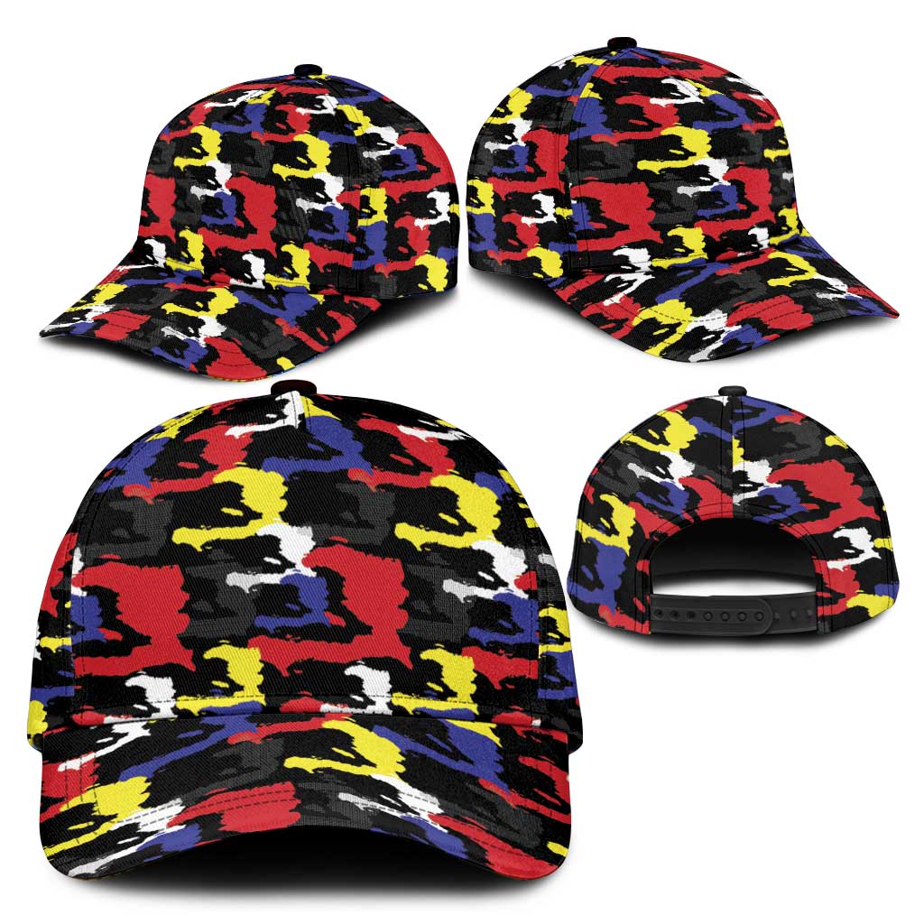 Haiti Map Camouflage Colorful Classic Cap - Wonder Print Shop